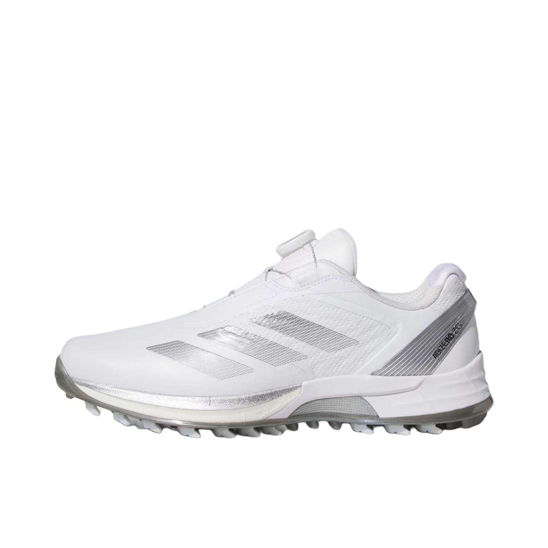 推荐商品：adidas ADIZERO ZG 防泼水 旋转按钮 高尔夫鞋 白色/灰色