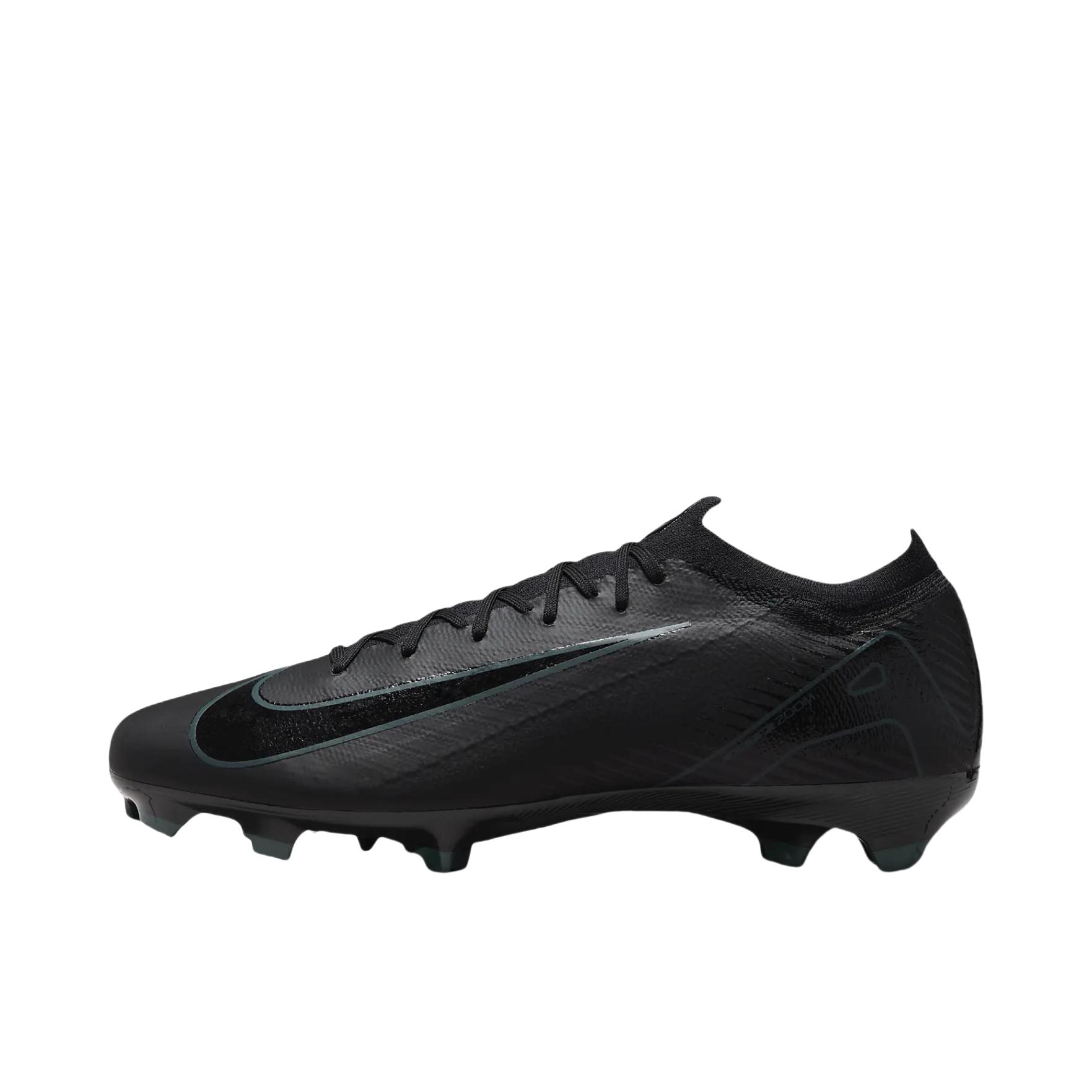 推荐商品：Nike Mercurial Vapor 16 Pro FG 次顶级 胶质长钉 硬质天然草场 减震 防滑耐磨 足球鞋 黑色