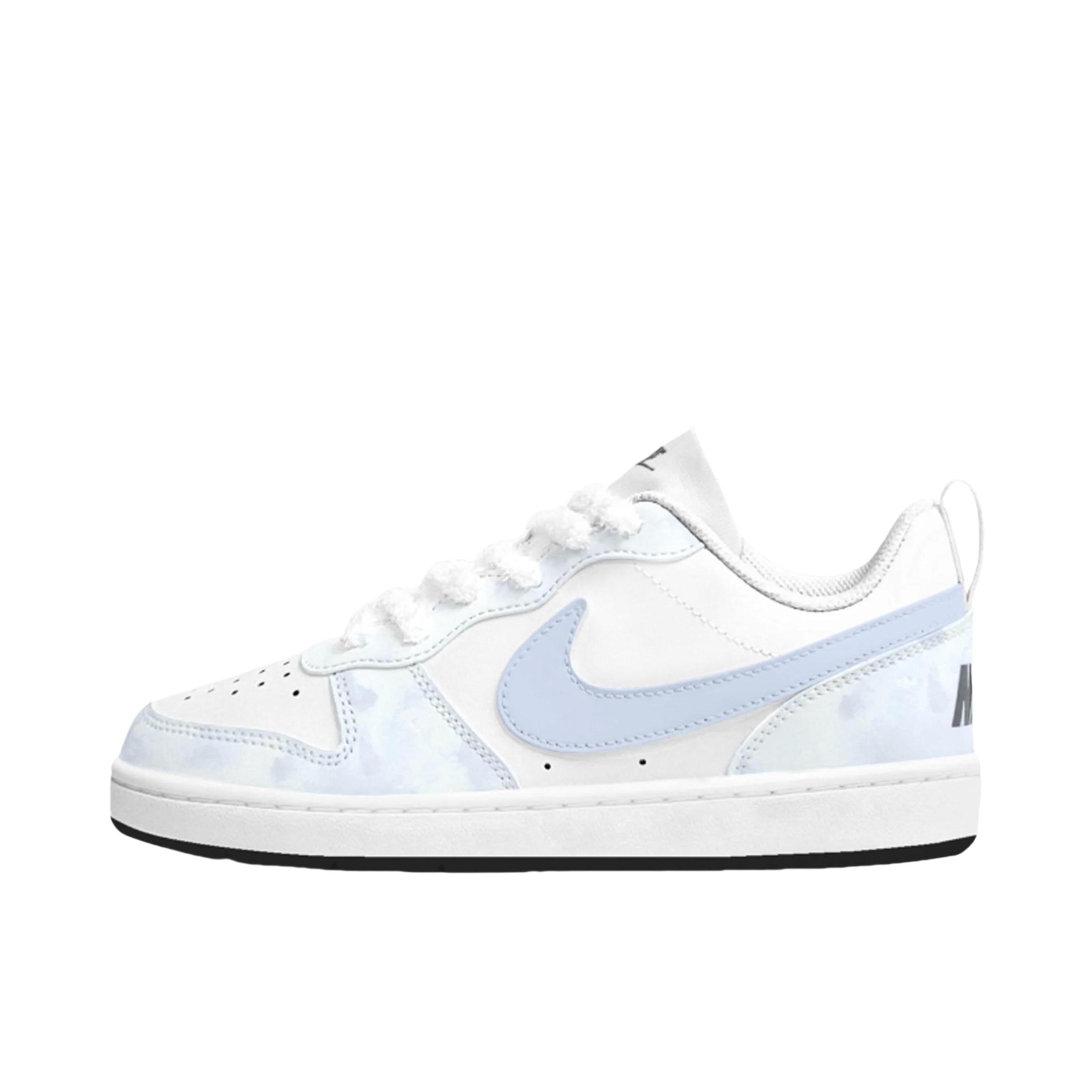 推荐商品：【定制球鞋】 Nike Court Borough 2 板鞋 包裹性增高减龄解构风合成革美式防滑复古轻便 大童/蓝颜知己