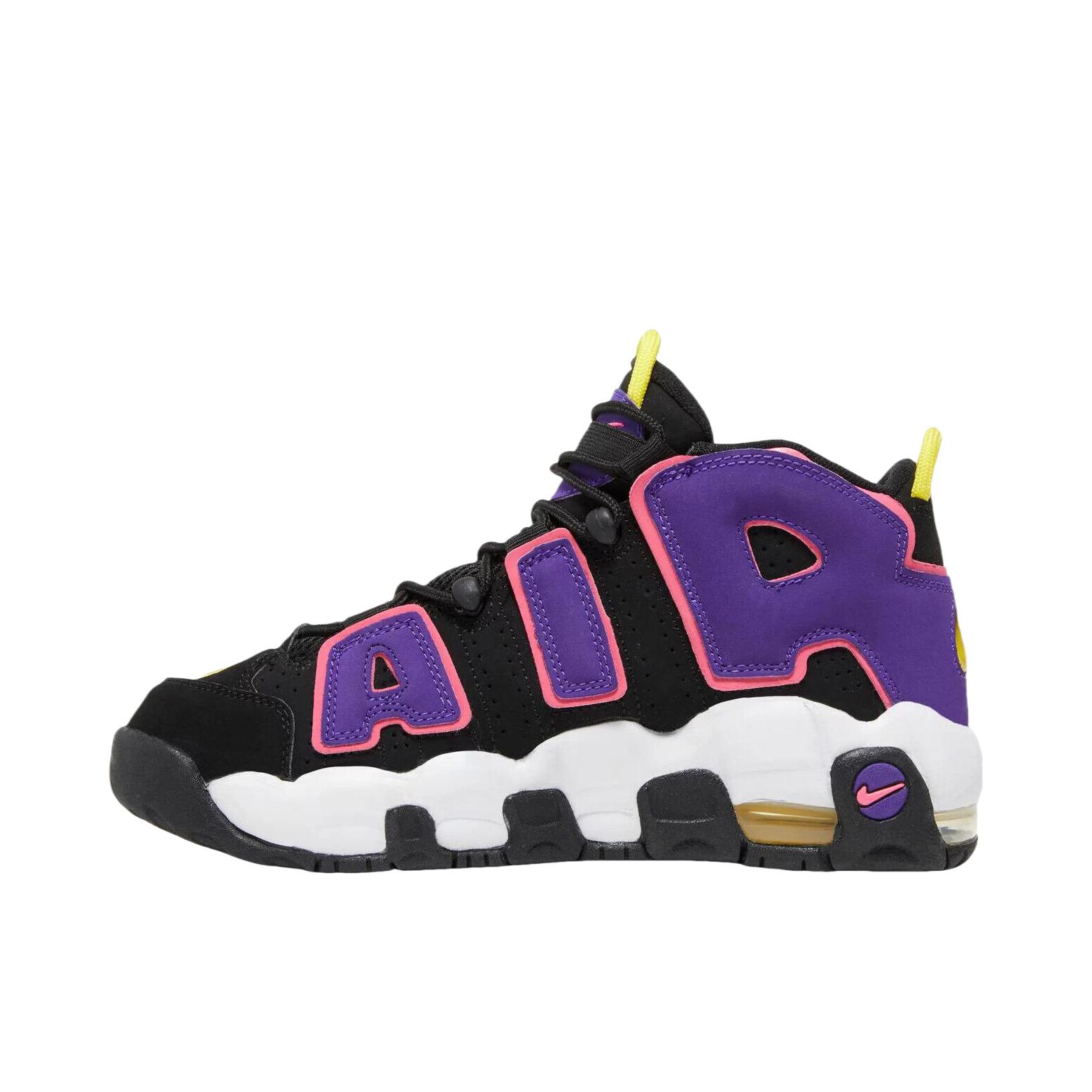 推荐商品：Nike Air More Uptempo 运动休闲鞋 缓震复古百搭防滑耐磨支撑圆头篮球风 女款/黑色/紫色