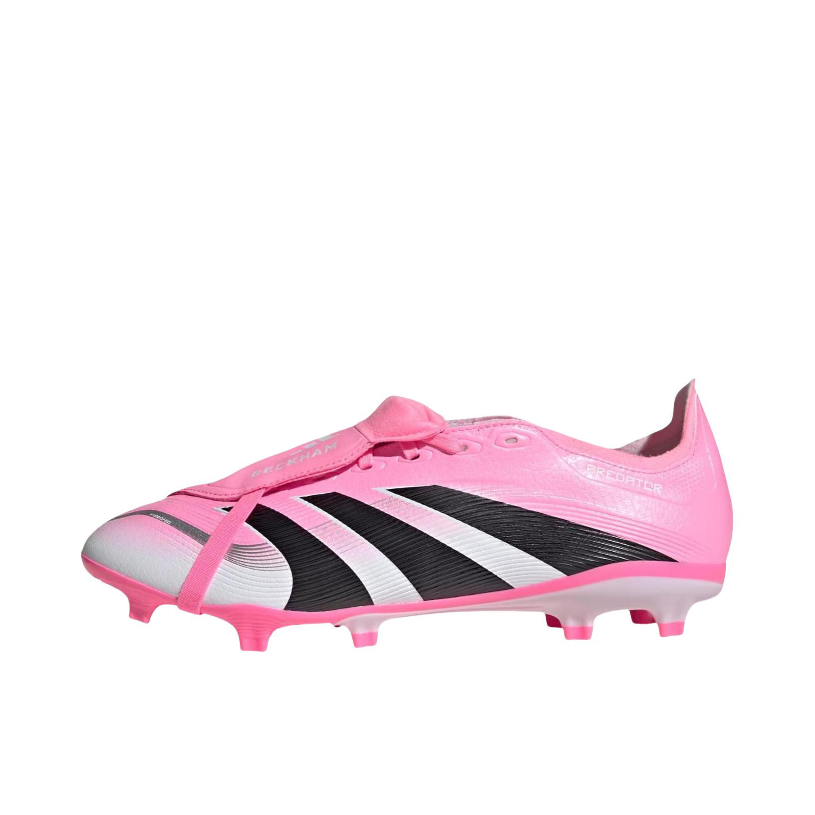 推荐商品：adidas Predator League FG 中端 胶质长钉 硬天然草场 防滑耐磨 减震轻便 足球鞋 粉色