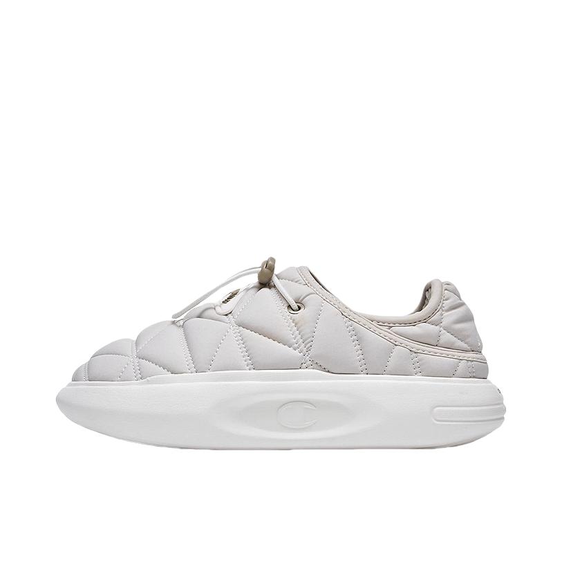 推荐商品：Champion/冠军 Triangle 易穿着 拼接 抽绳 菠萝鞋 棉鞋 运动休闲鞋 男款/米白色