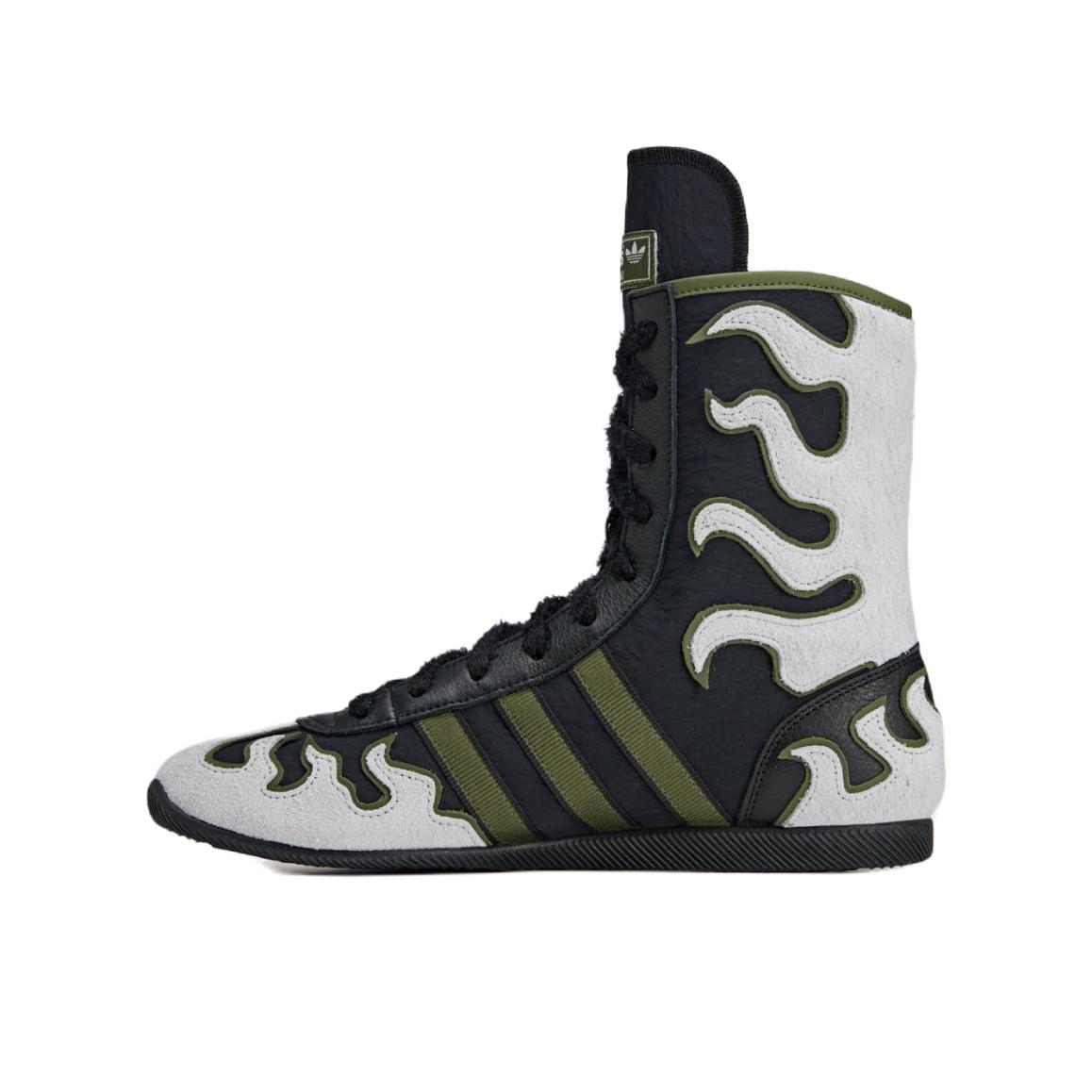 推荐商品：adidas Originals JAPAN H 防滑 高帮 圆头 运动休闲鞋 黑色/晶白色/金色