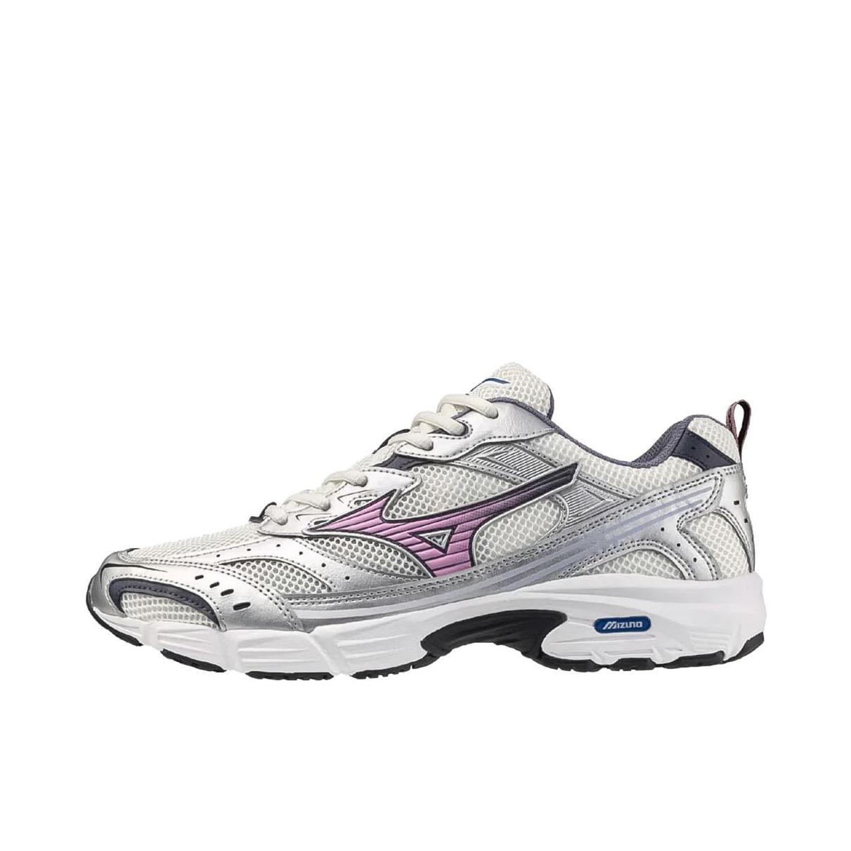 推荐商品：Mizuno/美津浓 MXR OG 防滑 低帮 休闲 坡跟 运动休闲鞋 银色/粉色