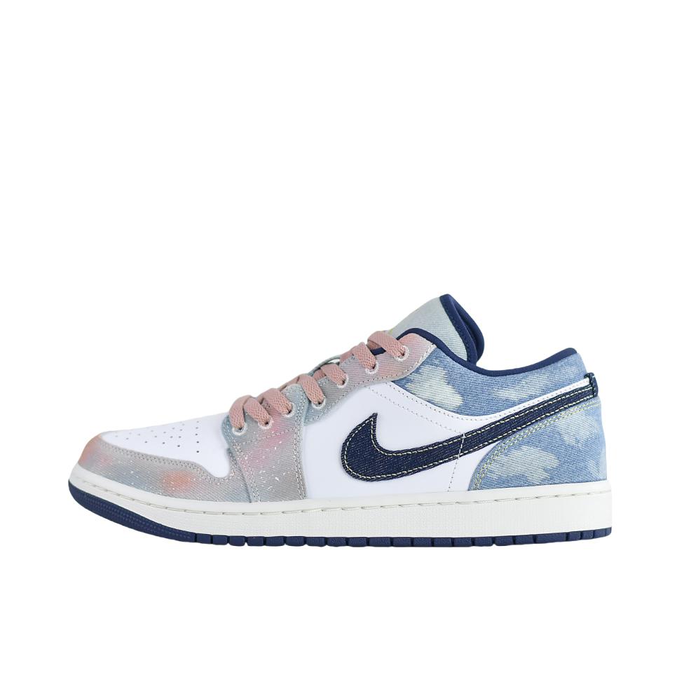 推荐商品：【定制球鞋】Air Jordan 1 减震 耐磨 透气 平跟 复古 潮流 简约 包裹性 防滑 轻便 支撑 增高 板鞋 鸳鸯牛仔