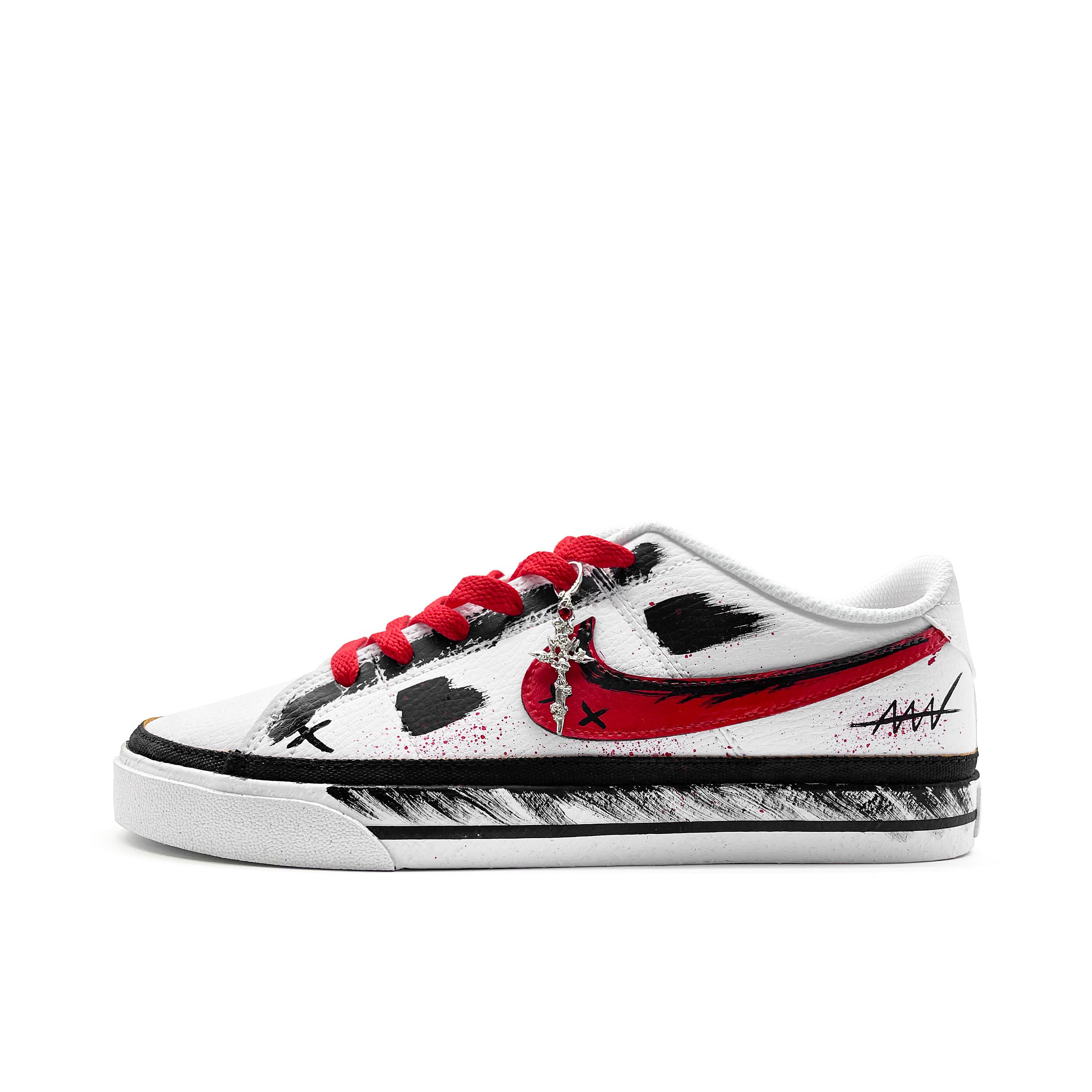 推荐商品：【定制球鞋】 Nike Court Legacy 板鞋 帆布做旧防滑耐磨舒适减震轻便合成革潮流简约复古美式休闲 狂野心跳