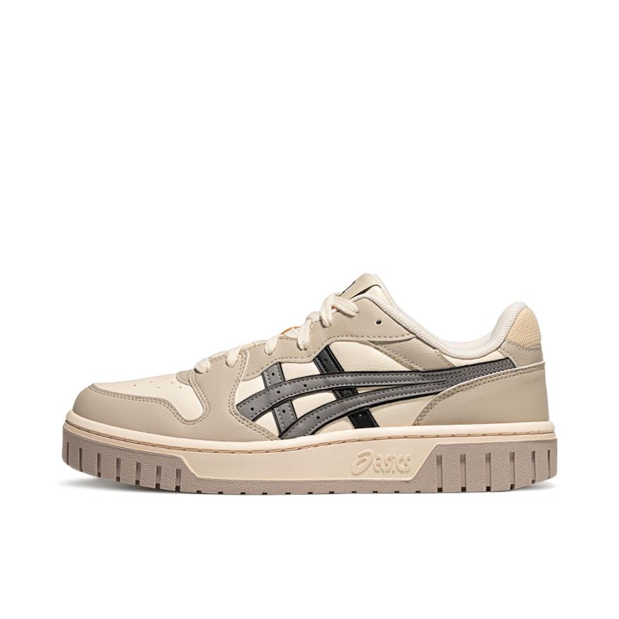 推荐商品：Asics/亚瑟士 Court Mz 2.0 时尚透气 复古 运动休闲 舒适百搭 防滑耐磨 板鞋 米色/浅灰色