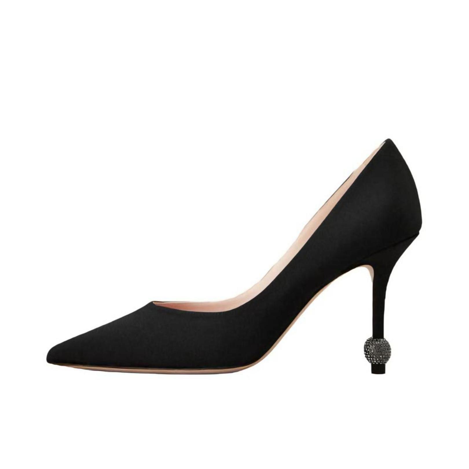 推荐商品：ROGER VIVIER Jewel Heel 高跟鞋 青年尖头一脚蹬浅口 黑色