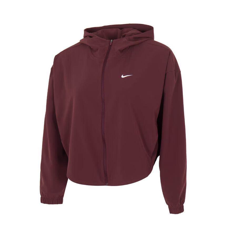 Nike/耐克 法雅拼色连帽拉链夹克 女装 IH8601 鲜亮勃艮第酒红