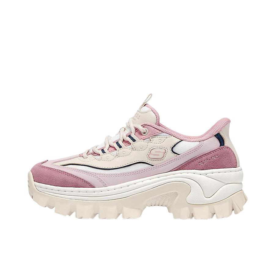 推荐商品：Skechers/斯凯奇  Street  蜜糕鞋 老爹鞋  防滑耐磨缓震轻便增高轻盈百搭休闲运动  女款/樱粉蜜糕