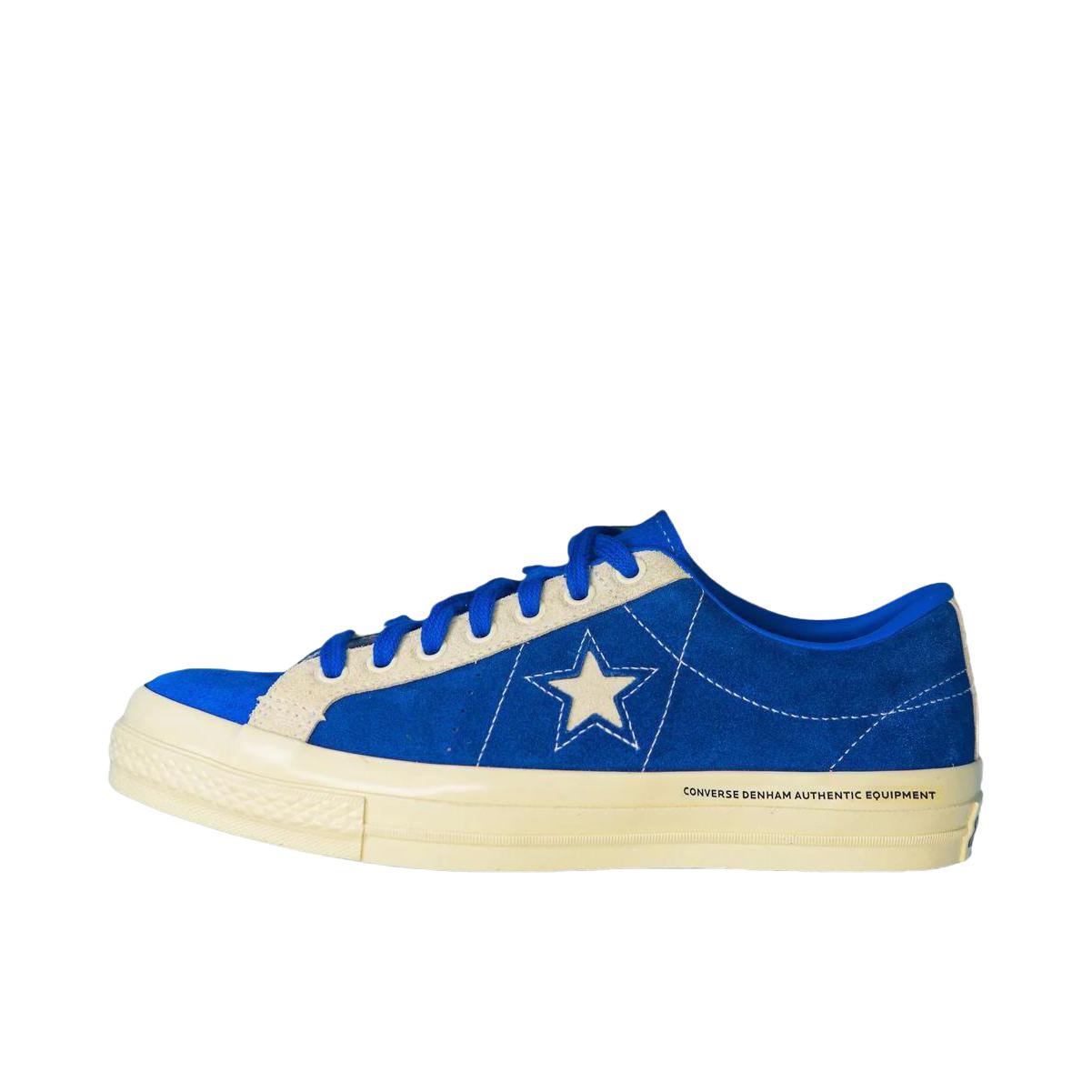 推荐商品：Converse/匡威 One Star Pro 翻毛皮 潮流复古 舒适 耐磨 防滑 板鞋 DENHAM联名/蓝色