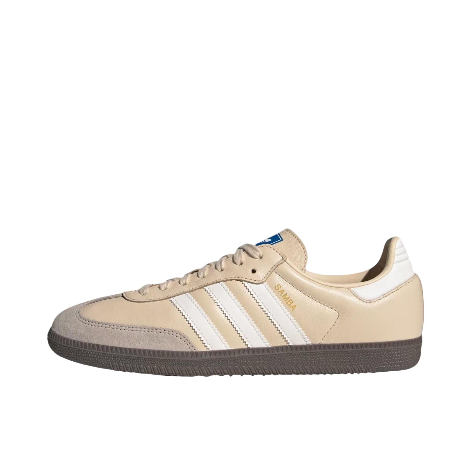 推荐商品：adidas Originals Samba OG T头鞋 板鞋 经典复古舒适百搭耐磨合成革圆头薄底贴合 浅米色
