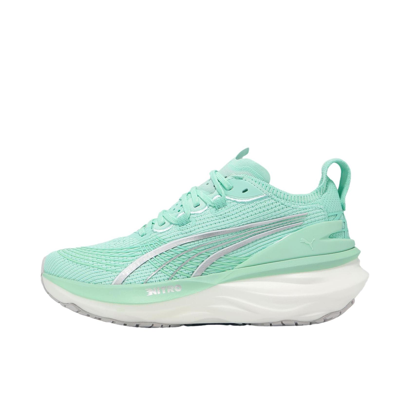 推荐商品：Puma/彪马 Foreverrun Nitro彪畅 2 舒适缓震 竞速 防滑耐磨 轻便回弹 时尚百搭 跑鞋 薄荷色/银色