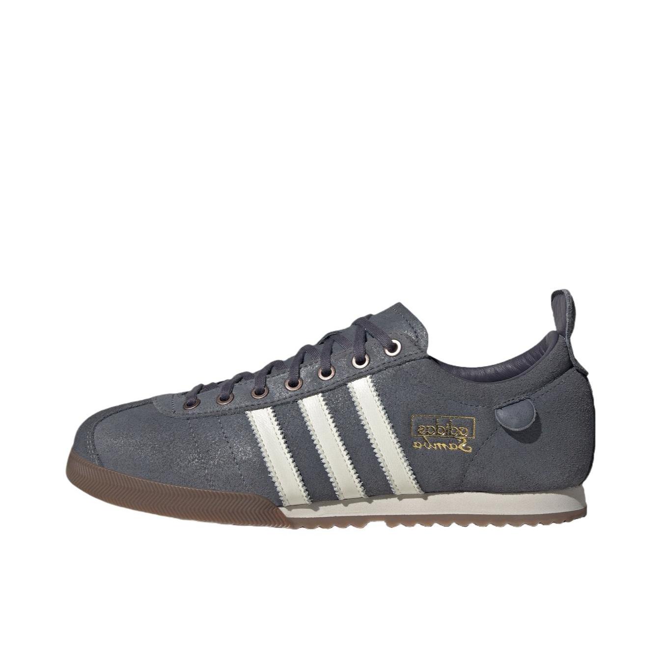 推荐商品：adidas Originals Samba 62 运动休闲鞋 复古百搭防滑耐磨舒适轻便贴合 青灰色/汉玉白/树脂黄