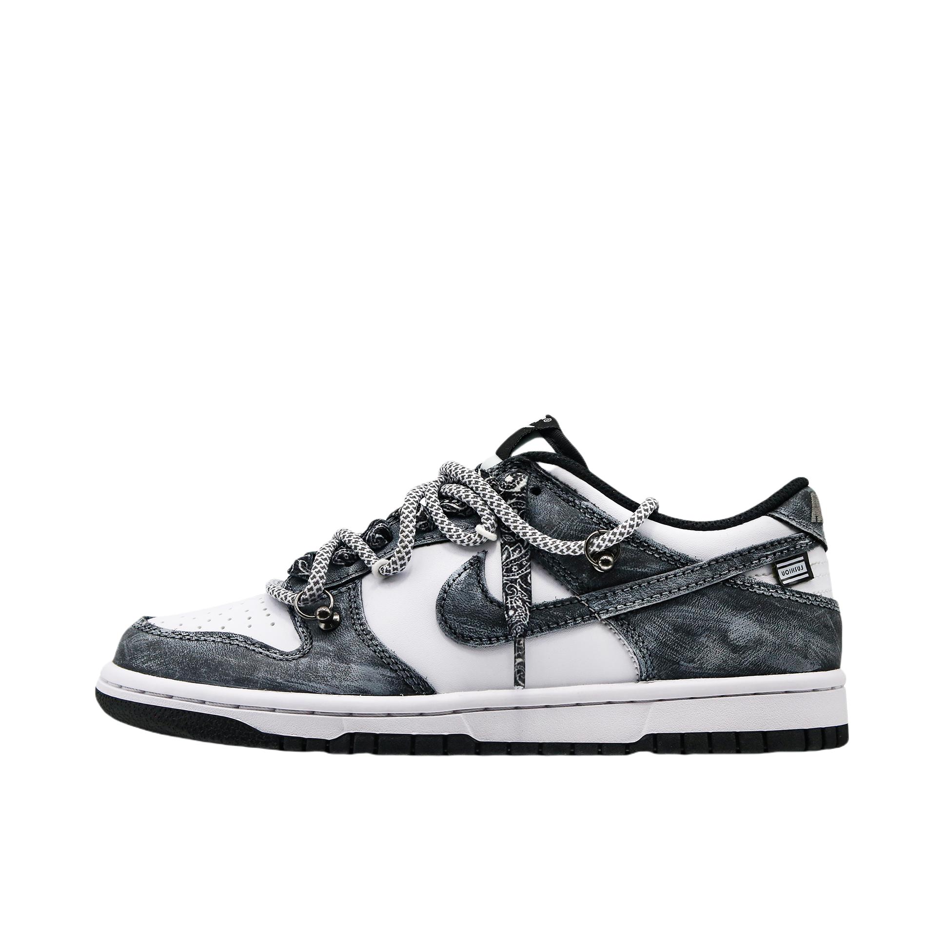 推荐商品：【定制球鞋】 Nike Dunk 板鞋 平跟系带防滑耐磨做旧高街简约百搭潮流复古美式 清夜扪心3.0