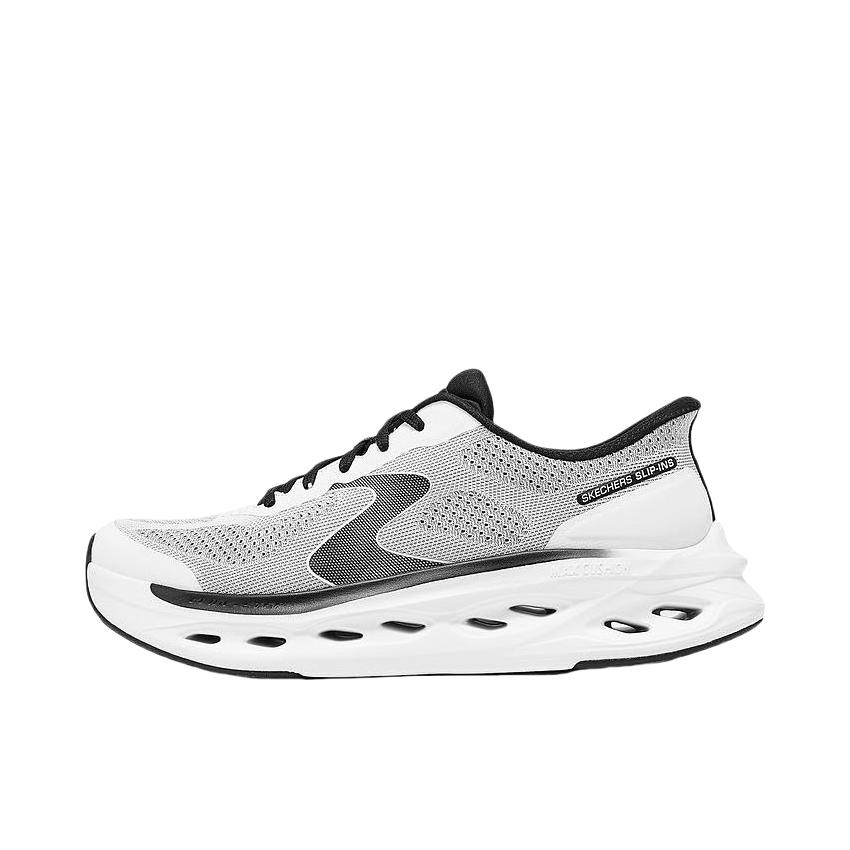 推荐商品：Skechers/斯凯奇 MAX CUSHIONING 缓震回弹 舒适透气 厚底 防滑耐磨 百搭 跑鞋 220424 白色/黑色