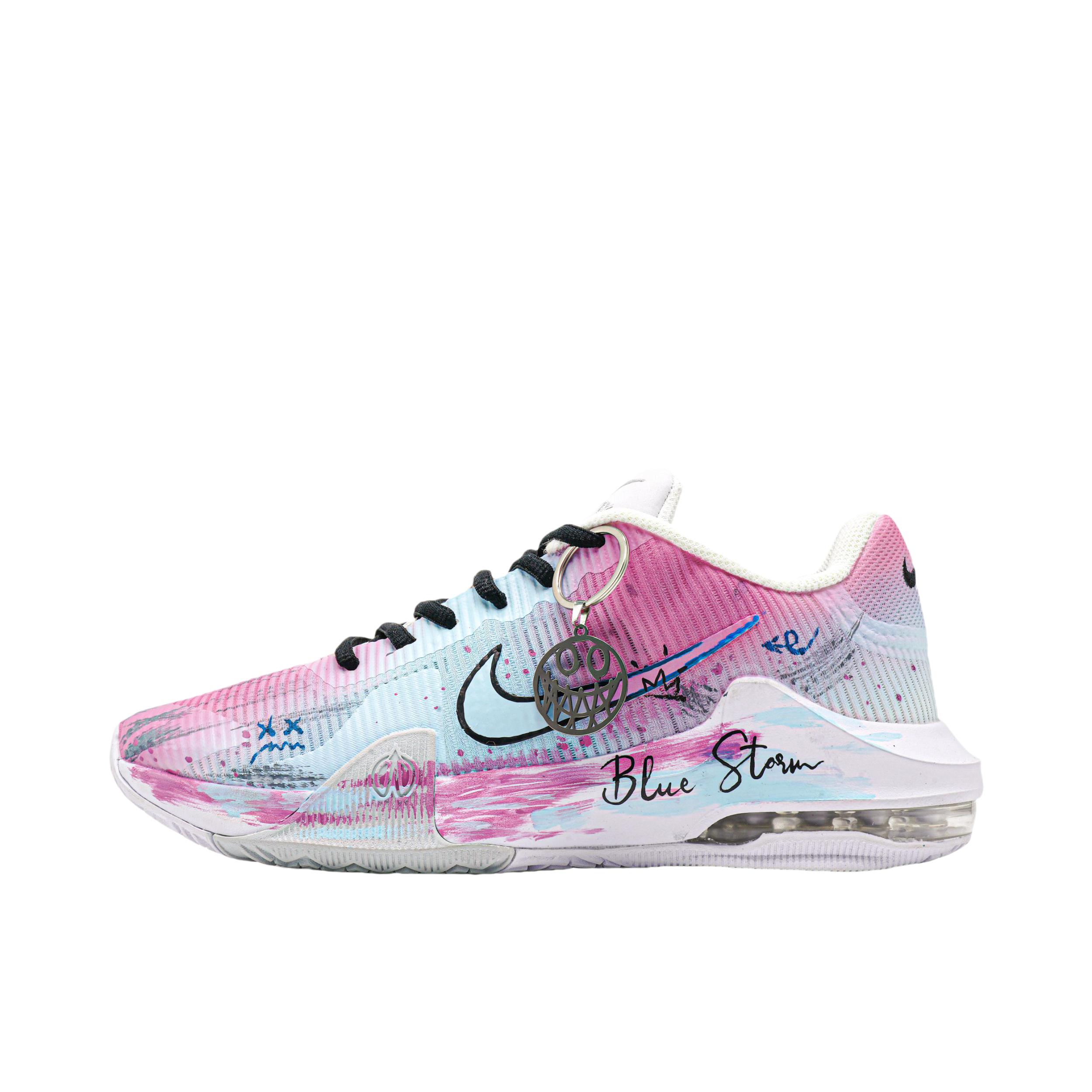 推荐商品：【定制球鞋】Nike Air Max Impact 4 减震回弹 防滑 耐磨 平跟 篮球鞋 璀璨