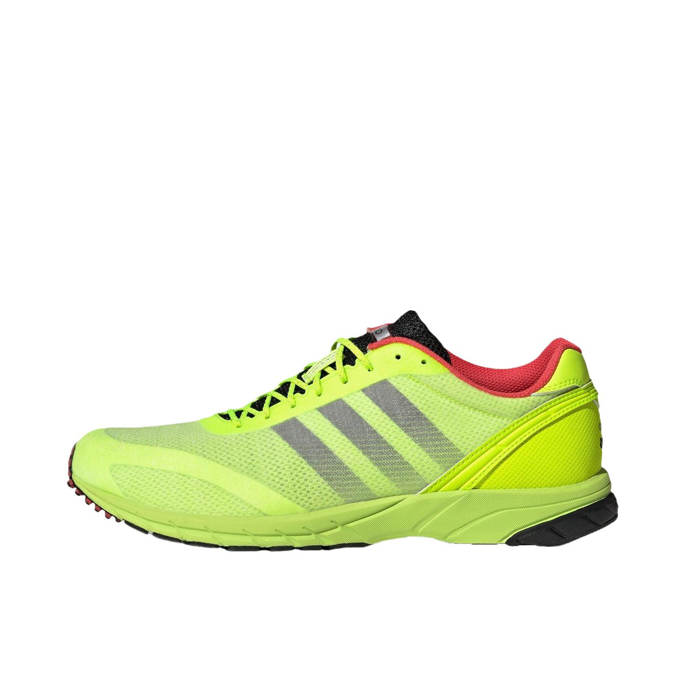 推荐商品：adidas Originals Adizero Adios OG 经典 跑鞋 亮柠檬黄/黑色/浅红色