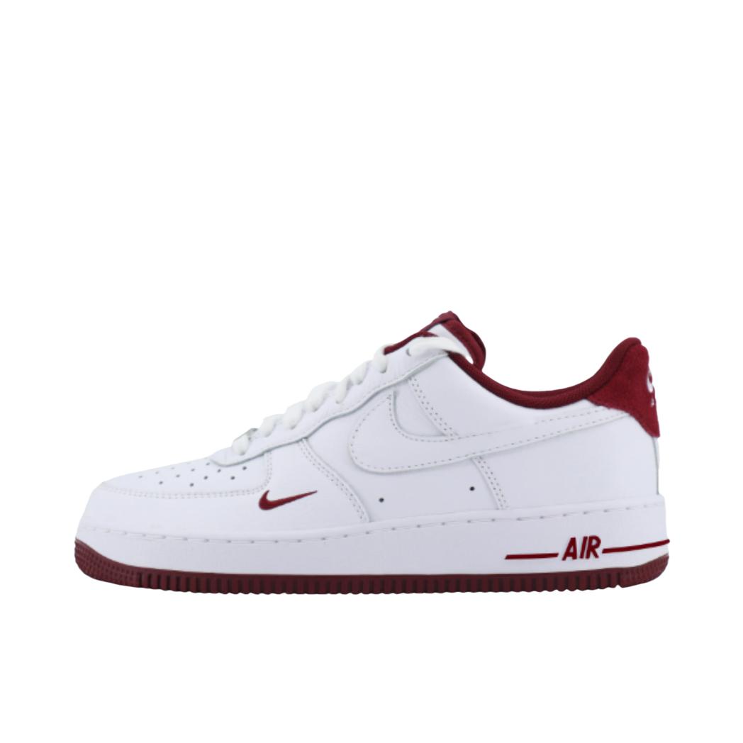 推荐商品：【定制球鞋】Nike Air Force 1 板鞋 舒适轻便防滑耐磨包裹性合成革防水复古简约增高 纯白色/红色