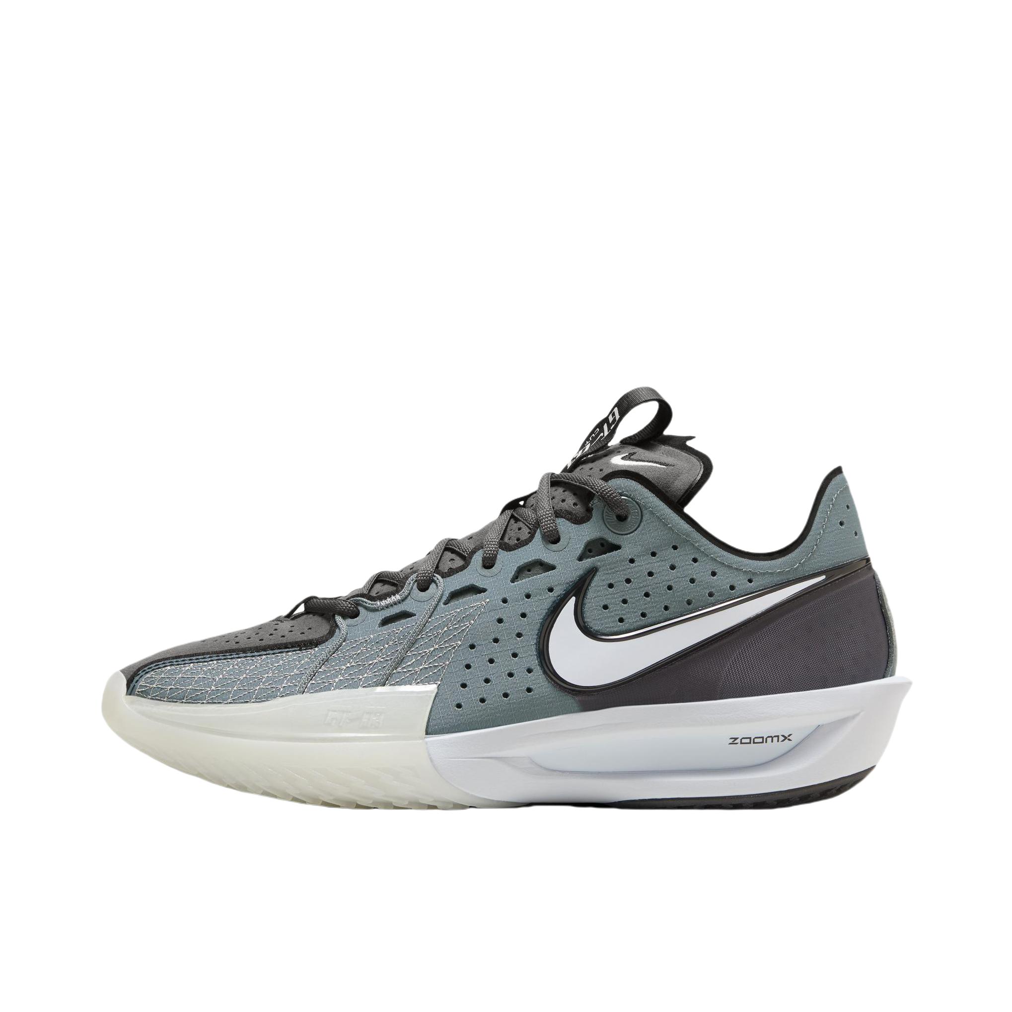 Nike Air Zoom G.T. Cut 3 篮球鞋 抓地抗扭包裹性缓震回弹防滑耐磨舒适透气时尚百搭耐用训练 国内版/冷灰/黑色/足球灰/帆白