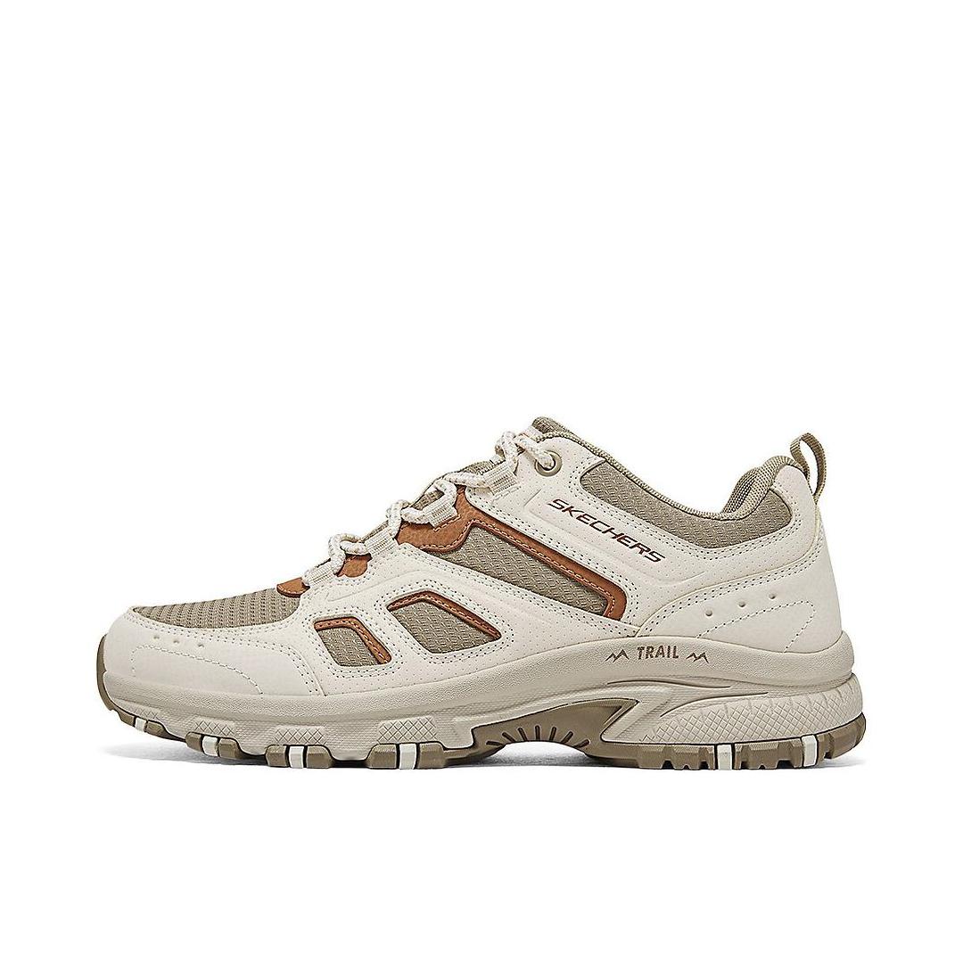 推荐商品：Skechers/斯凯奇 岚霖系列 芷山 透气 防滑耐磨 缓震 吸震 登山鞋 徒步鞋 户外休闲鞋 灰褐色/多彩色