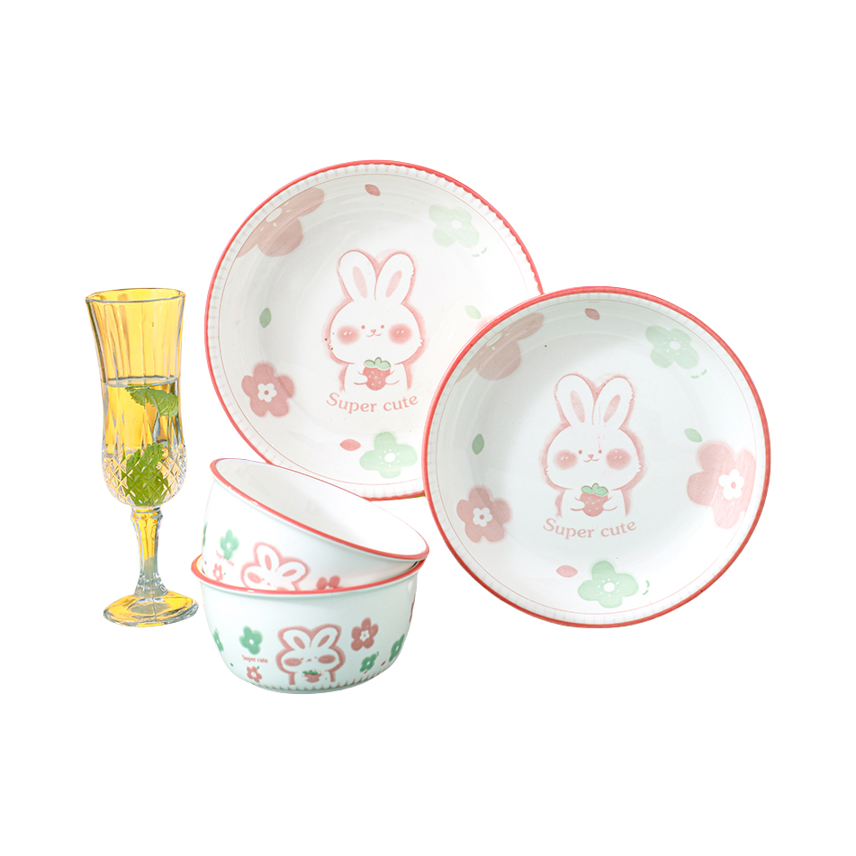 推荐商品：January 瓷 可爱卡通餐具套装 FMT005