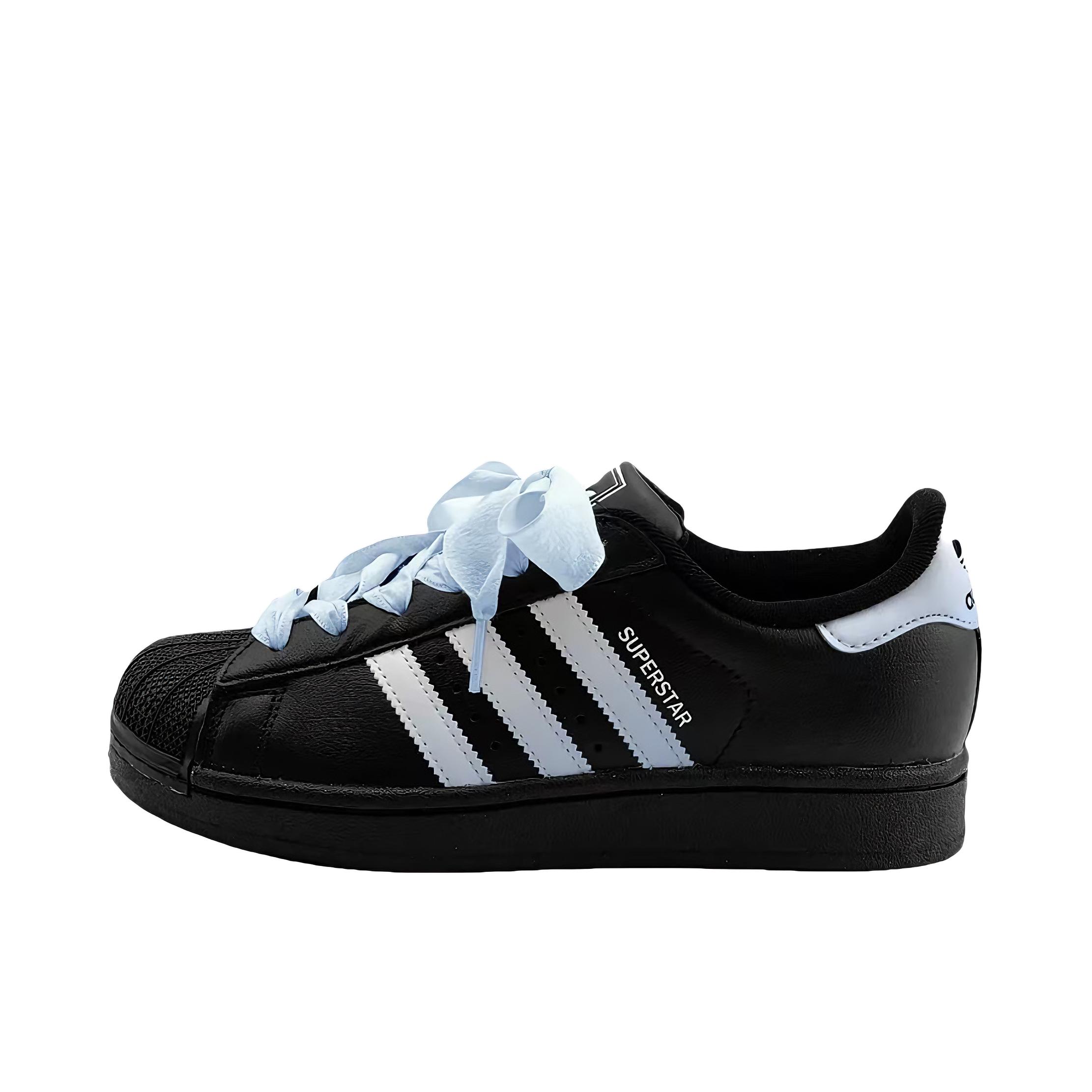 推荐商品：【定制球鞋】 adidas Originals Superstar 板鞋 防踢减震防滑耐磨百搭潮流时尚合成革贝壳头 海盐冰晶  