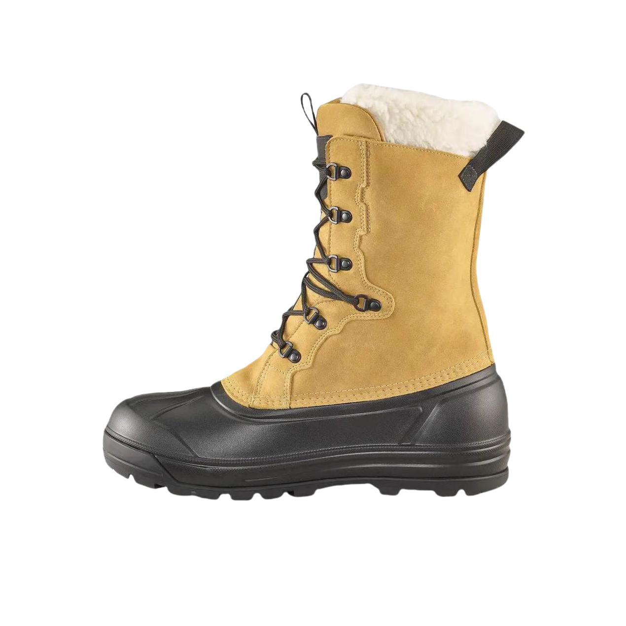 推荐商品：Decathlon/迪卡侬 SH900 舒适轻便 防滑保暖 徒步防水加厚 雪地靴 黄色/黑色