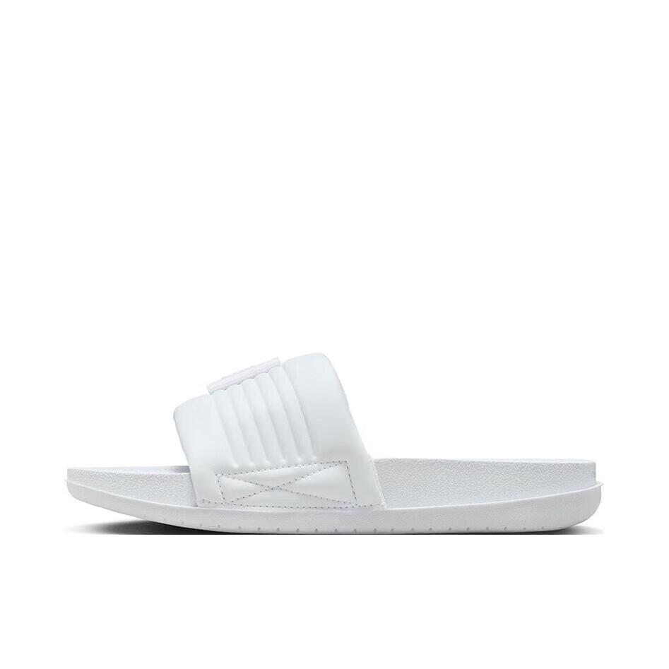 推荐商品：Nike Offcourt Adjust Slide 防滑耐磨 缓震 魔术贴 防水 外穿 一字 运动拖鞋 女款/白色
