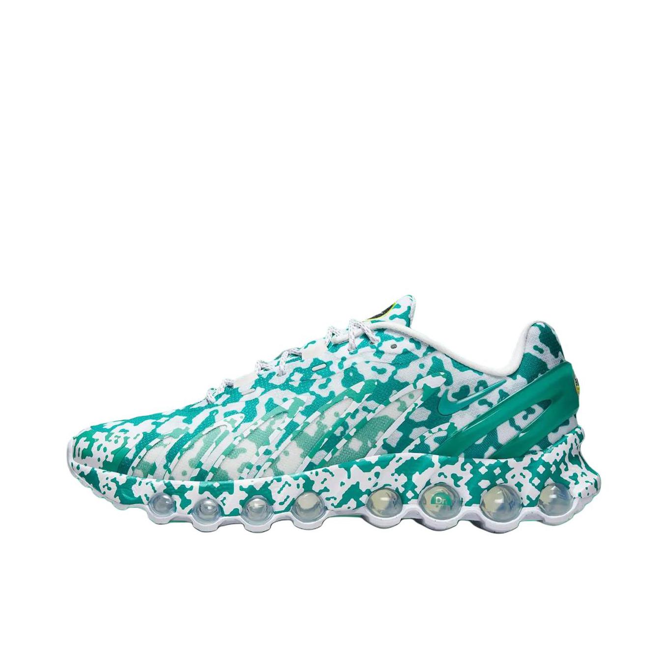 推荐商品：Nike Air Max DN8 跑鞋 时尚百搭防滑耐磨网面透气舒适气柱减震轻便贴合赤足体验支撑耐用耐穿 Cav Empt联名/青色