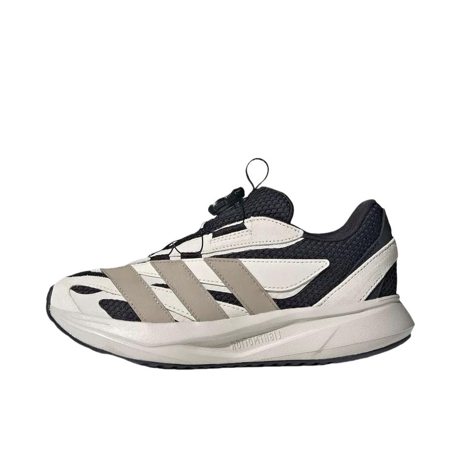 推荐商品：adidas Lightblaze 运动休闲鞋 简约防滑耐磨低帮回弹轻运动 大童/黑色/褐色/矾土棕