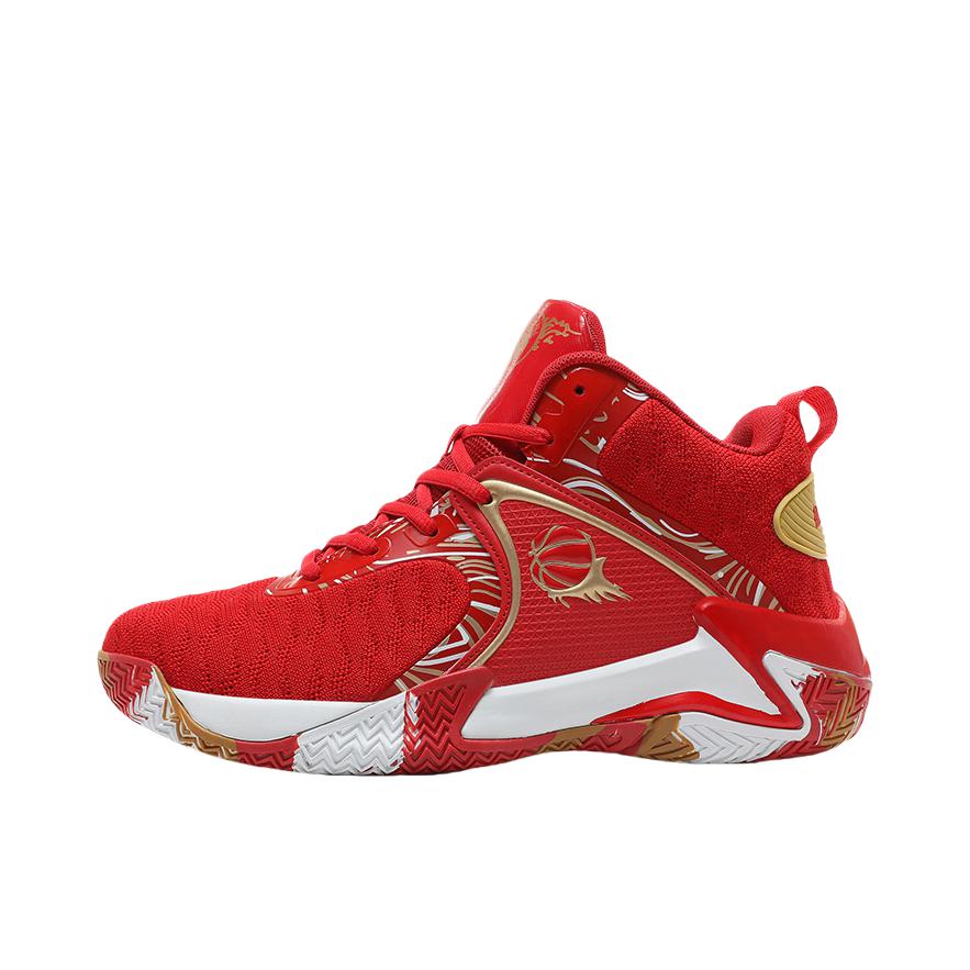 推荐商品：MUSNODO 网布 减震 防滑 透气 篮球鞋 红色 