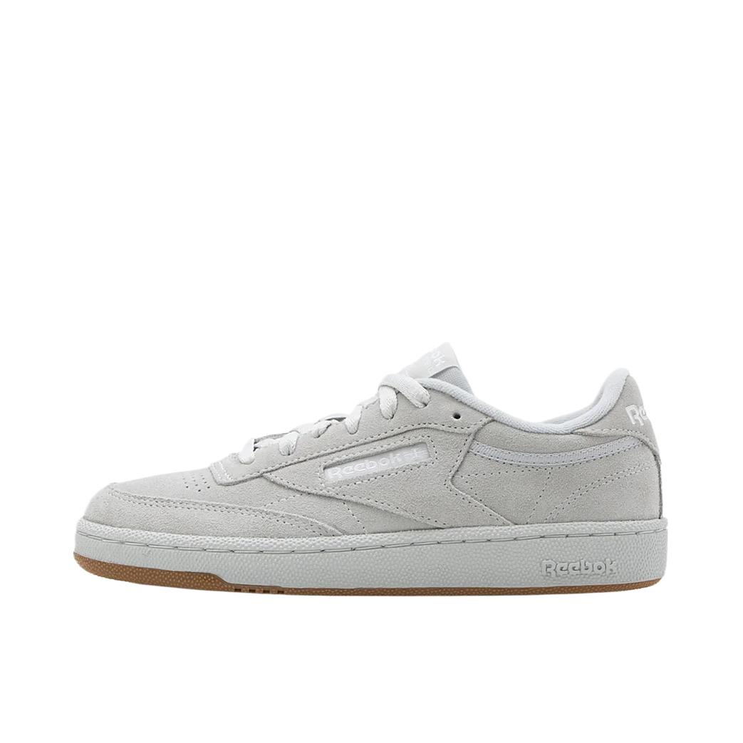 推荐商品：Reebok/锐步 Club C 85 经典复古 防滑耐磨 防水 运动 脏脏鞋 板鞋 灰色/褐色