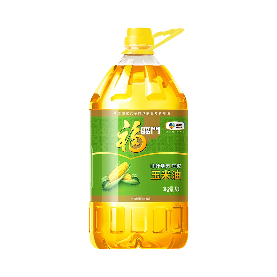 推荐商品：中粮 福临门 压榨一级 玉米油炒菜清淡 非转基因黄金产地烹饪