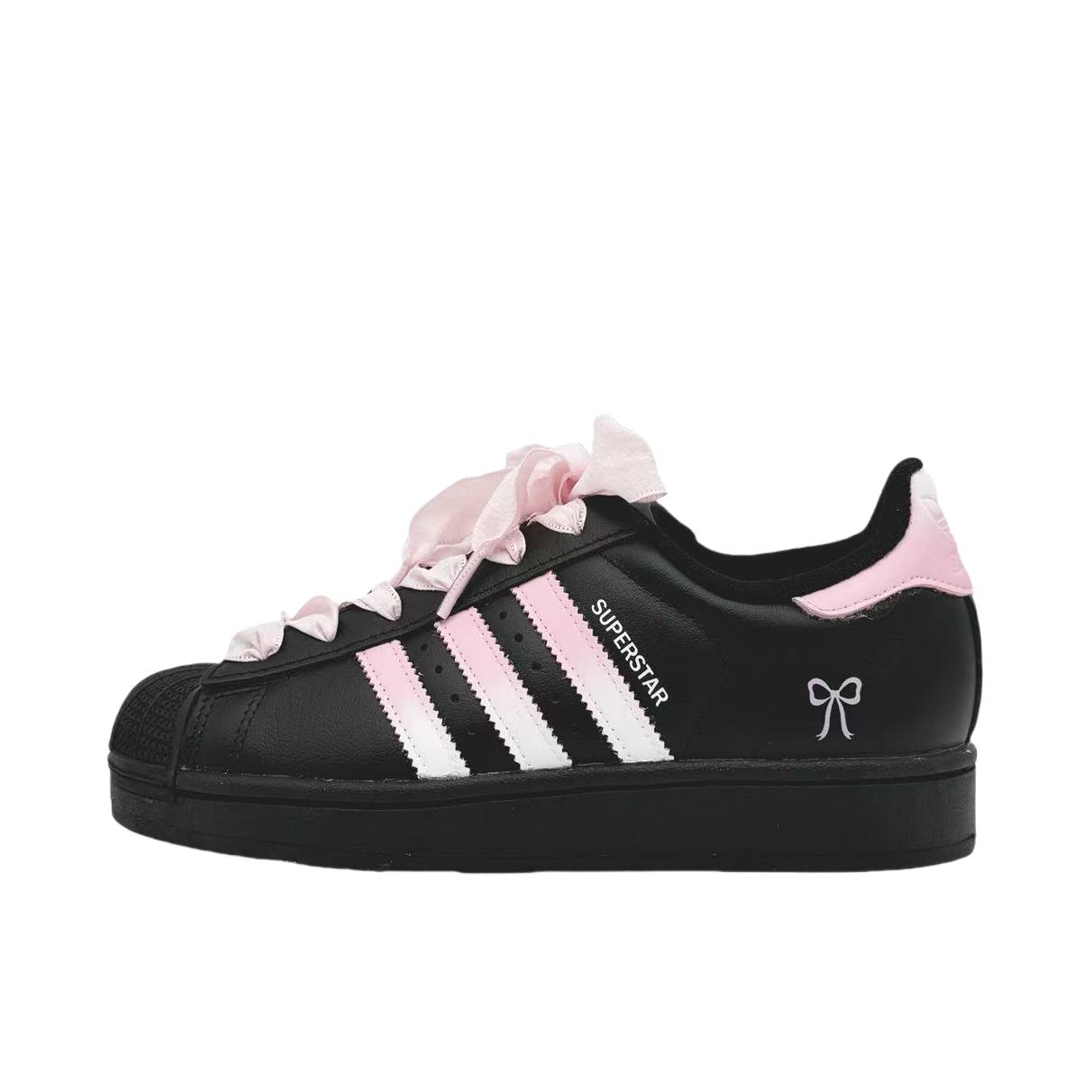 推荐商品：【定制球鞋】 adidas Originals Superstar 板鞋 防踢减震防滑耐磨百搭潮流时尚合成革贝壳头 大童/樱粉泡泡