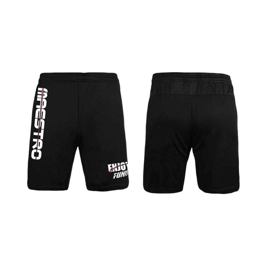 推荐商品：funryo/蜂锐 x 过人王 联名透气速干印花运动短裤 192410102-B 黑