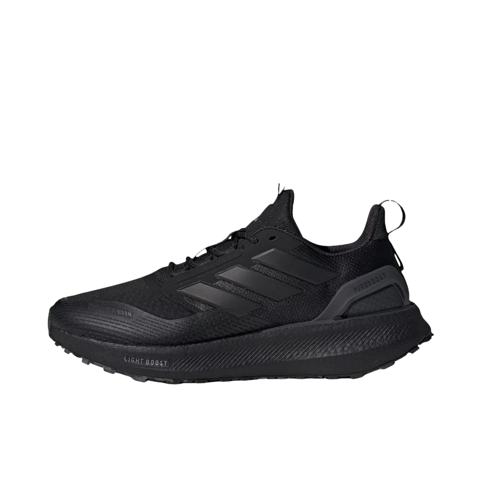 推荐商品：adidas PUREBOOST 5 CLIMACOOL 跑鞋 防滑耐磨舒适透气缓震回弹百搭防水短跑 黑色/碳黑色
