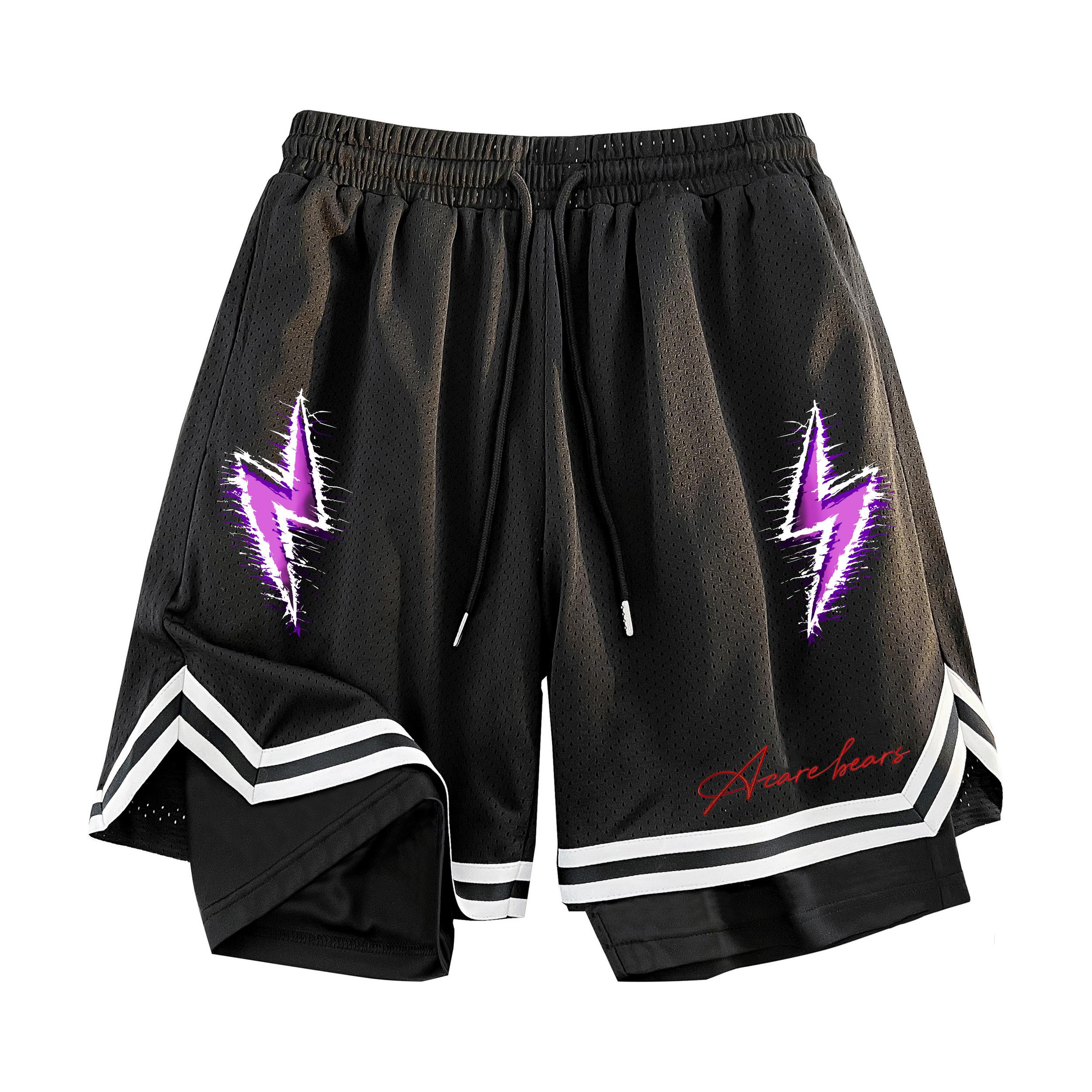 推荐商品：CAREBEARS 透气速干直筒运动短裤 CBSM-DK6851B2102 黑