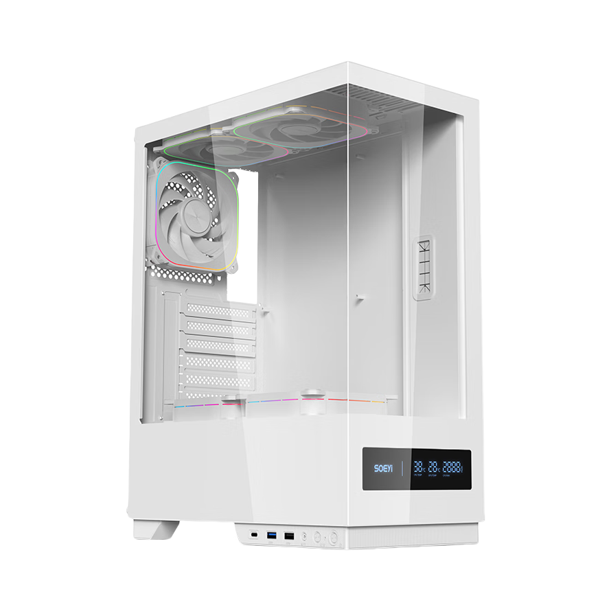 推荐商品：SOEYI/硕一 鲲鹏CH8N 电脑机箱 一秒拆装 极速散热