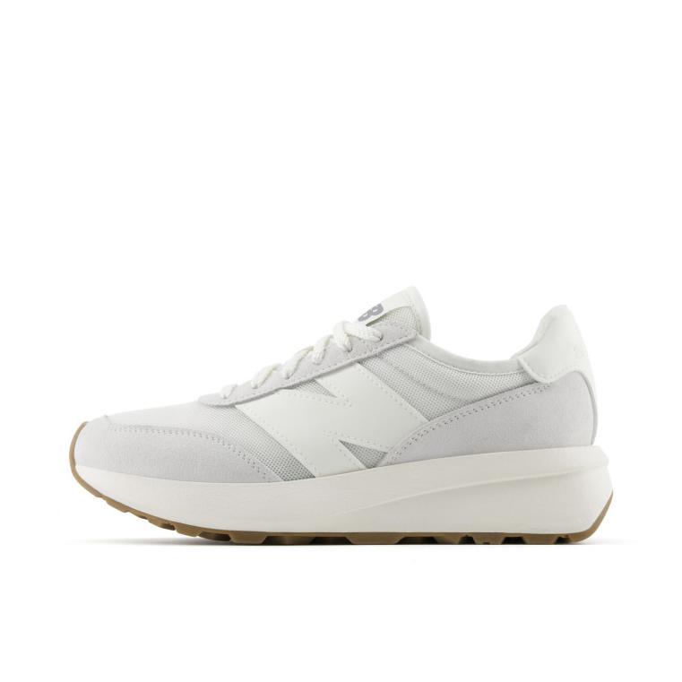 推荐商品：New Balance 370 复古百搭 时尚潮流 舒适减震 防滑耐磨 增高 运动休闲鞋 D宽/灰色