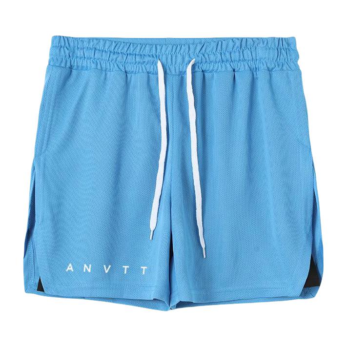 推荐商品：anvtt 速干假两件3分运动短裤 22DK03 蓝