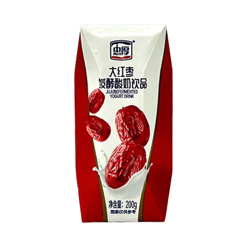 推荐商品：忠厚 大红枣发酵酸奶饮品 200g 盒装