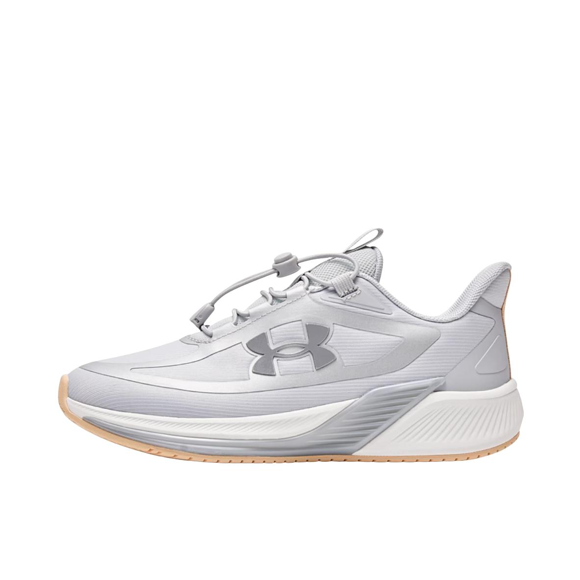 推荐商品：Under Armour/安德玛 跑步系列 跑鞋 束带防滑舒适低帮 大童/银色