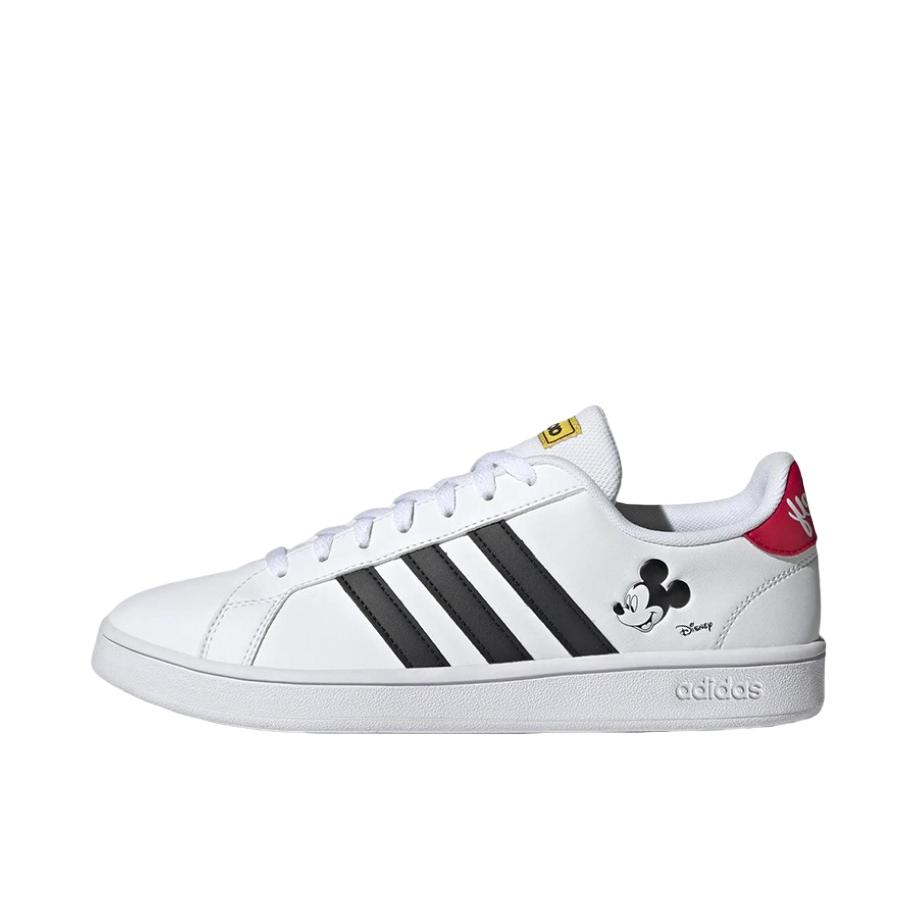 推荐商品：adidas NEO Grand Court 板鞋 防滑耐磨减震透气休闲复古时尚防水轻运动 白色/红色/黑色