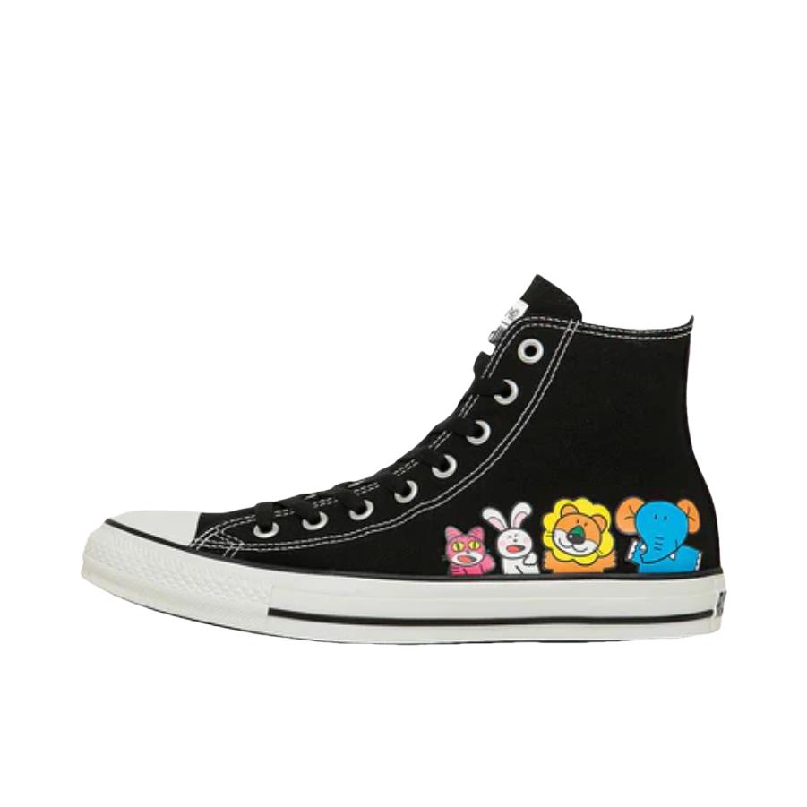 推荐商品：Converse/匡威 All Star Light Plts Ox 帆布鞋 轻便透气防滑耐磨低帮系带圆头舒适百搭 Tabekko Doubutsu联名/黑色
