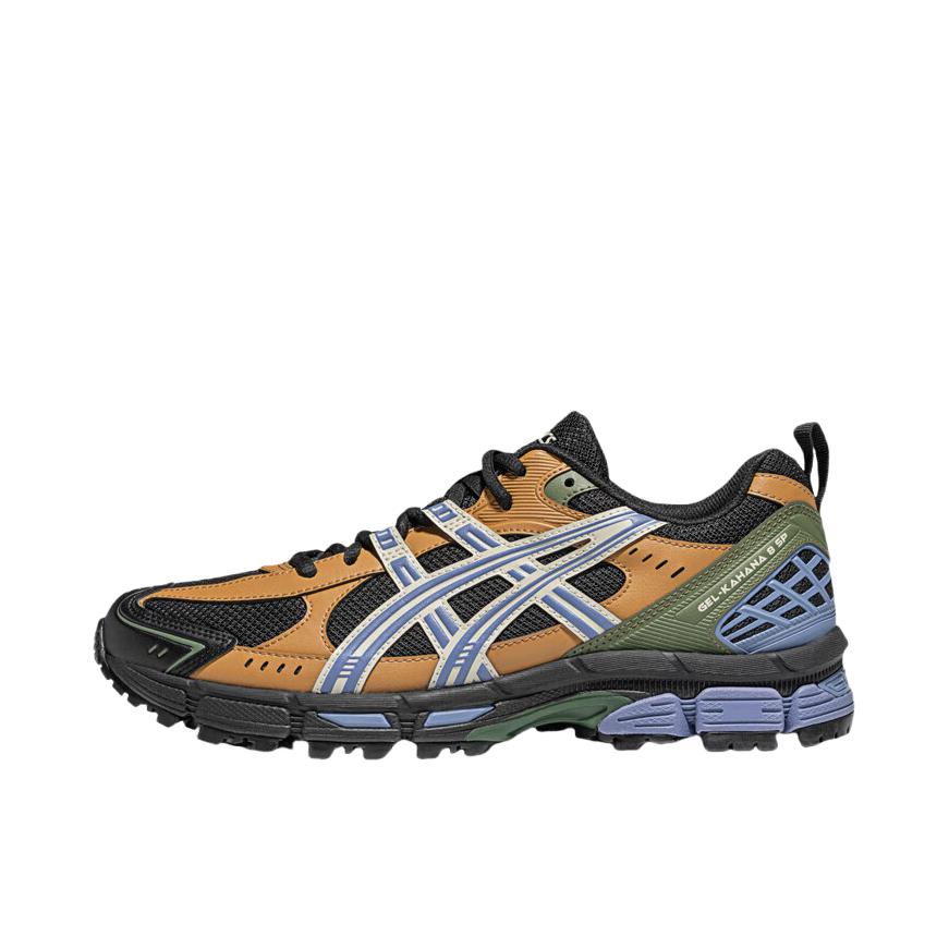 推荐商品：Asics/亚瑟士 Gel-Kahana 8 SP 越野跑鞋 缓震透气防滑耐磨系带舒适百搭织物合成革抓地回弹公路短跑 黑色/棕色