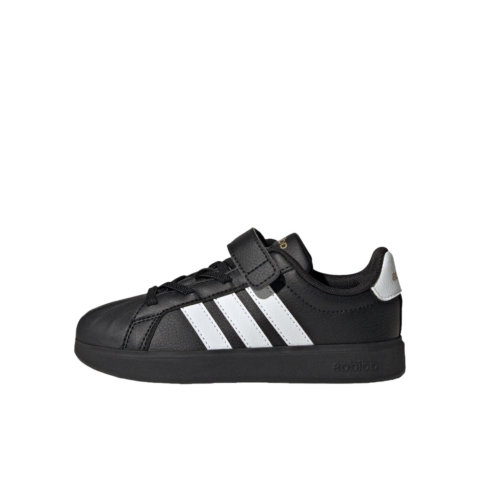 推荐商品：adidas STREETTALK EL C 板鞋儿童 轻运动魔术贴 小童/正黑/白色