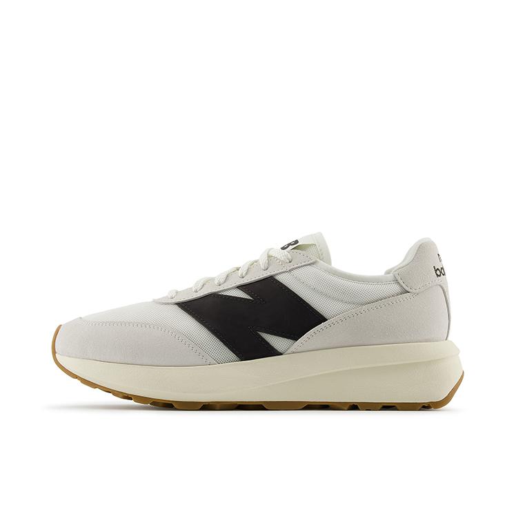 推荐商品：New Balance 370 复古百搭 时尚潮流 舒适减震 防滑耐磨 增高 运动休闲鞋 B宽/女款/白色