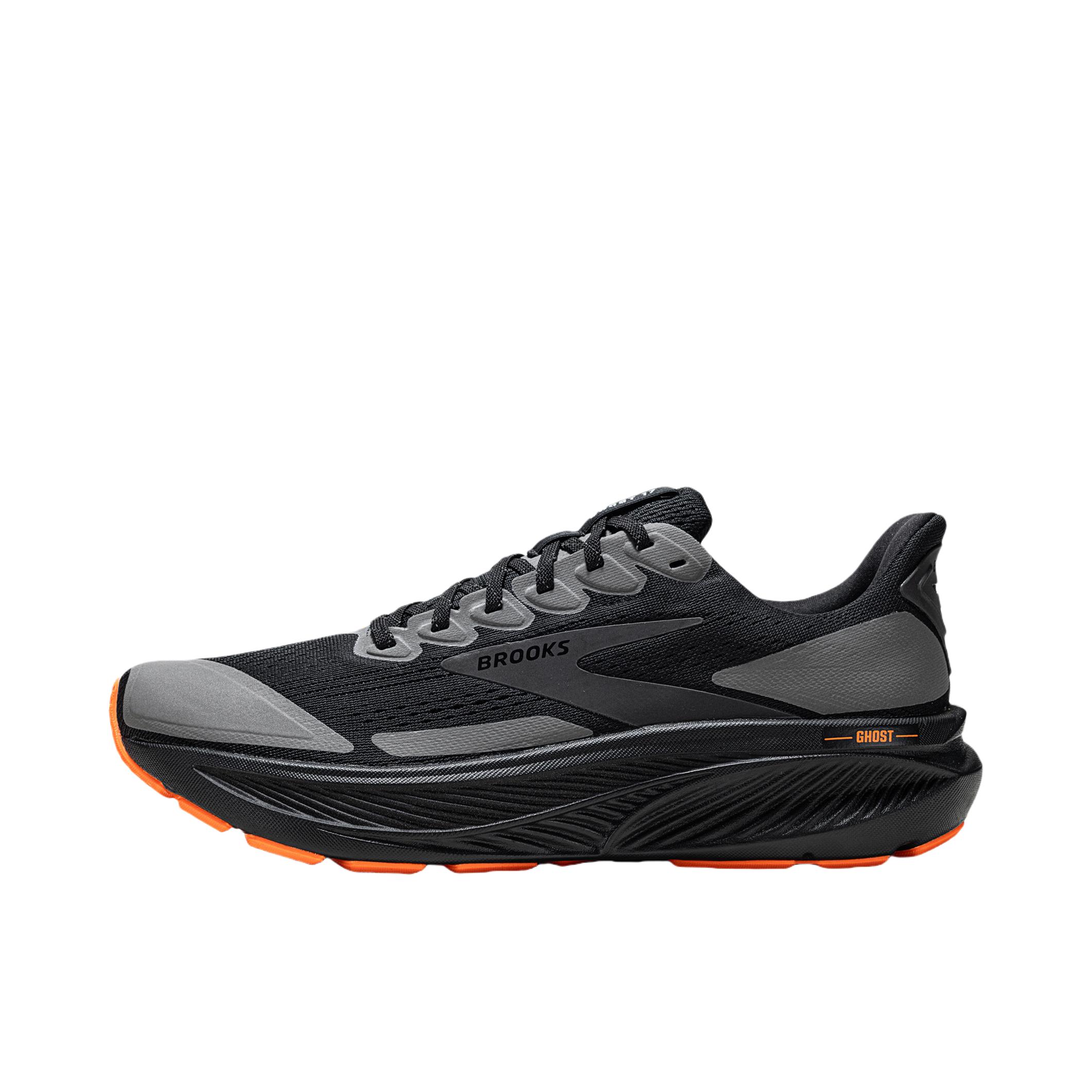 推荐商品：Brooks/布鲁克斯 Ghost幽灵17 缓震 运动 系带 回弹 跑鞋 夜光款/女款/黑色/桔红