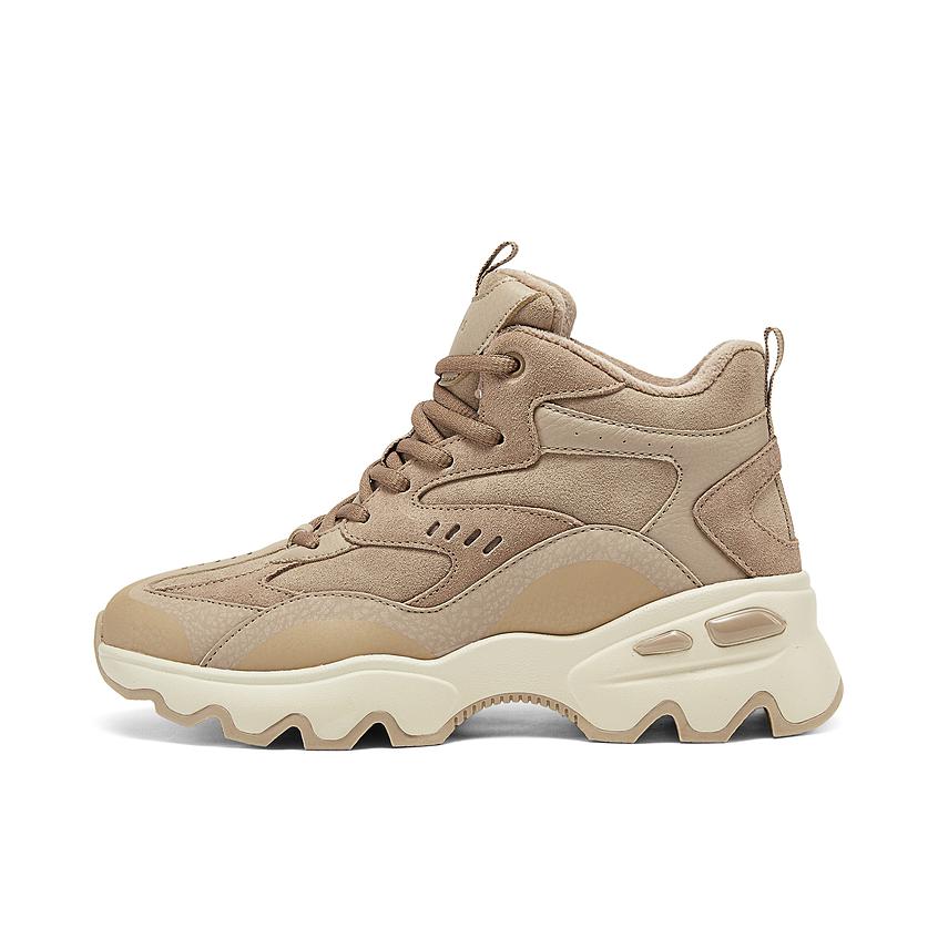 推荐商品：Skechers/斯凯奇 厚底增高 防滑耐磨 舒适加绒 时尚百搭 运动休闲鞋 167844 女款/棕色/褐色